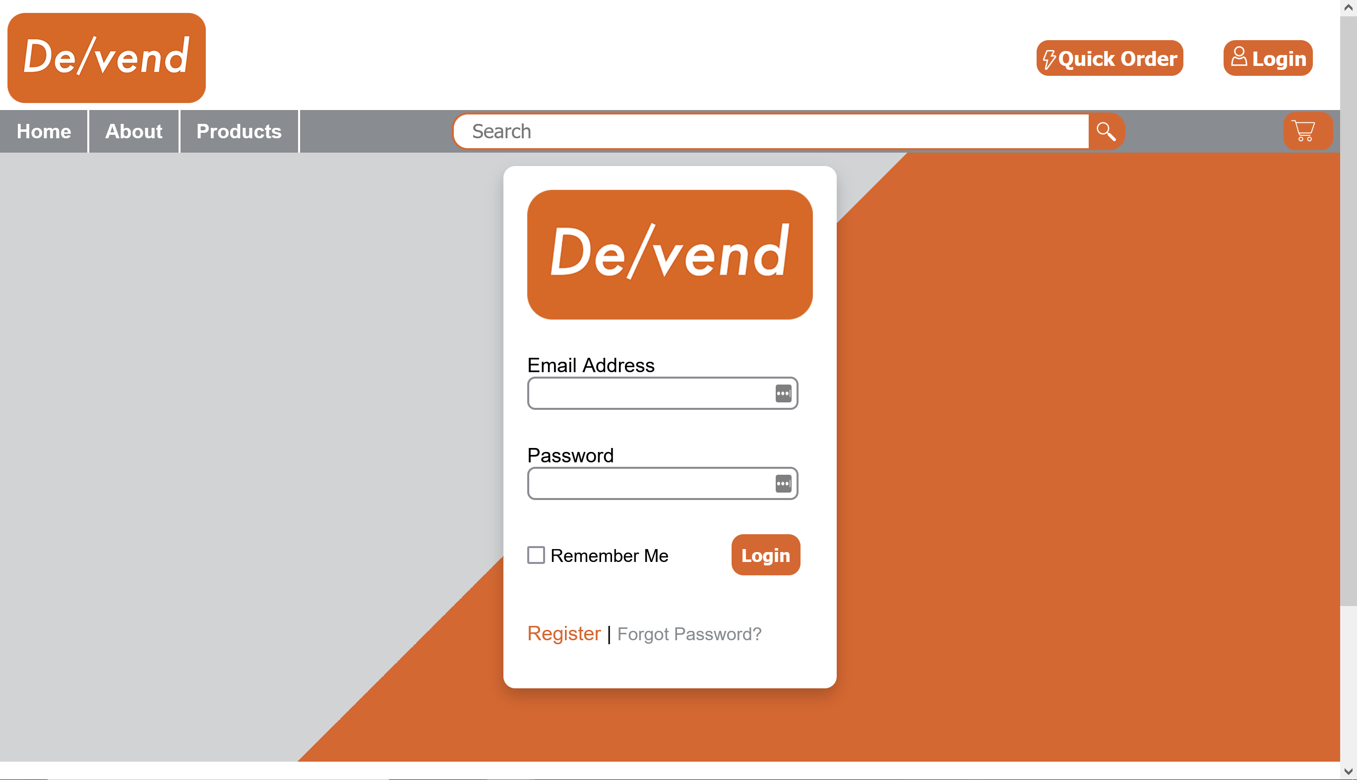 Devend Logo on Page